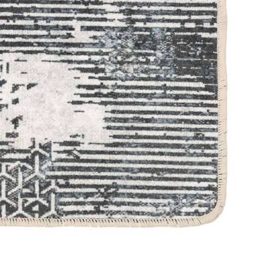 Perivi tepih raznobojni 190 x 300 cm protuklizni - Crno-bijelo 190 x 300 cm Cijena