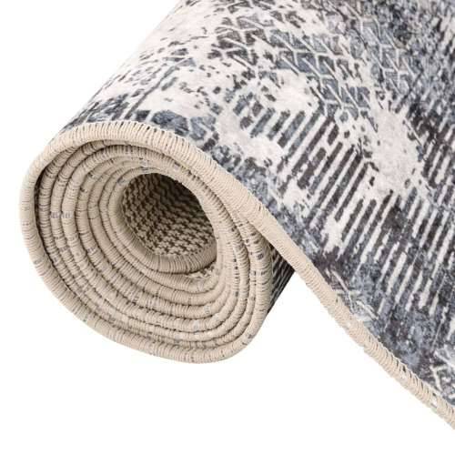 Perivi tepih raznobojni 190 x 300 cm protuklizni - Crno-bijelo 190 x 300 cm Cijena