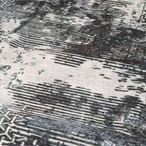 Perivi tepih raznobojni 190 x 300 cm protuklizni - Crno-bijelo 190 x 300 cm Cijena