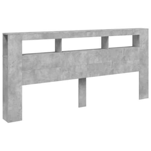 LED uzglavlje siva boja betona 220x18,5x103,5 cm - Beton siva 220 x 103.5 cm 1 Cijena