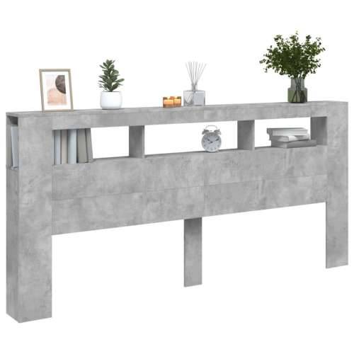 LED uzglavlje siva boja betona 220x18,5x103,5 cm - Beton siva 220 x 103.5 cm 1 Cijena