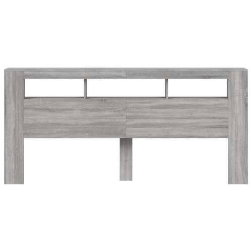 LED uzglavlje boja hrasta 220x18,5x103,5 cm konstruirano drvo - Sivi hrast sonoma 220 x 103.5 cm 1 Cijena
