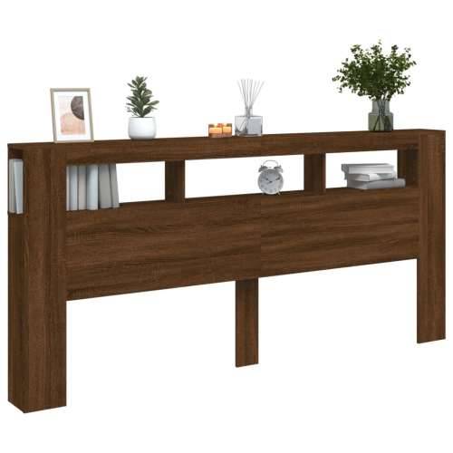LED uzglavlje boja smeđeg hrasta 220x18,5x103,5 cm - Smeđi hrast 220 x 103.5 cm 1 Cijena