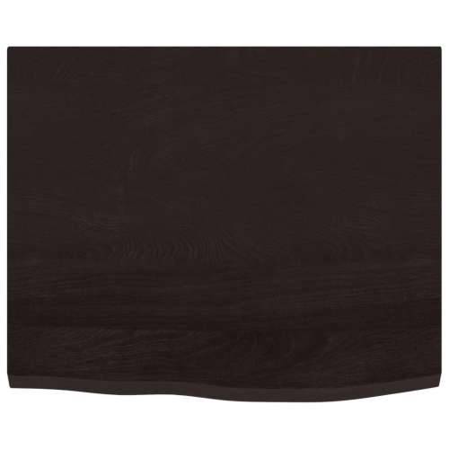 Kupaonska radna ploča tamnosmeđa 60x50x(2-6) cm tretirano drvo - Tamno smeđa 60 x 50 x 6 cm Cijena