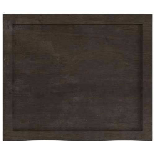 Kupaonska radna ploča tamnosmeđa 60x50x(2-6) cm tretirano drvo - Tamno smeđa 60 x 50 x 6 cm Cijena