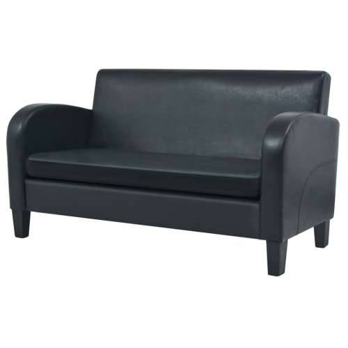 2-dijelni set sofa od umjetne kože crni - dvosjed + trosjed Cijena