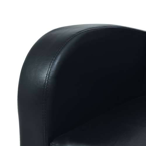 2-dijelni set sofa od umjetne kože crni - dvosjed + trosjed Cijena