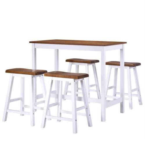 5-dijelni barski set stola i stolaca od masivnog drva Cijena