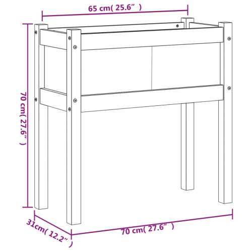 Vrtne sadilice s nogama 70x31x70 cm od impregnirane borovine - Prirodno impregnirano 1 Cijena