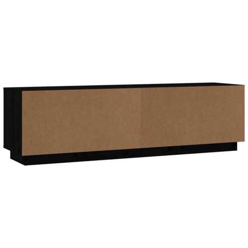 TV ormarić crni 140 x 35 x 40 cm od masivne borovine - Crna 1 Cijena