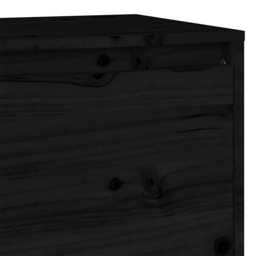 TV ormarić crni 140 x 35 x 40 cm od masivne borovine - Crna 1 Cijena