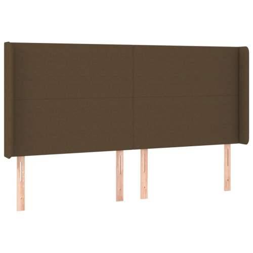 Krevet box spring s madracem LED tamnosmeđi 180x200 cm tkanina - Tamno smeđa 180 x 200 cm Gladak dizajn Cijena