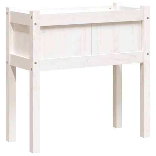 Vrtne sadilice s nogama bijela 70x31x70 cm od masivne borovine - Bijela boja bora 1 Cijena