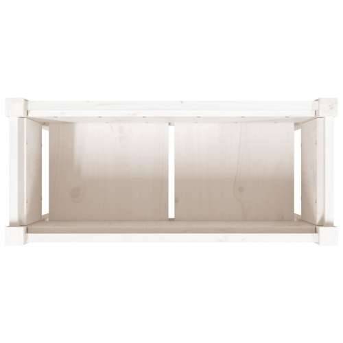 Vrtne sadilice s nogama bijela 70x31x70 cm od masivne borovine - Bijela boja bora 1 Cijena