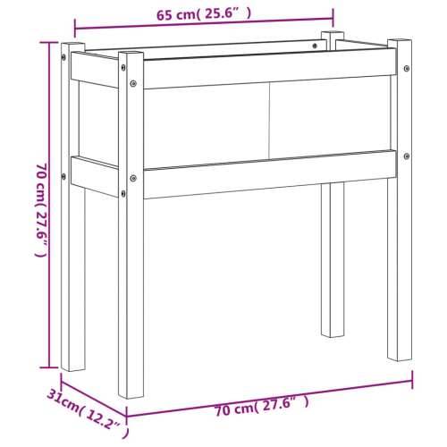 Vrtne sadilice s nogama bijela 70x31x70 cm od masivne borovine - Bijela boja bora 1 Cijena