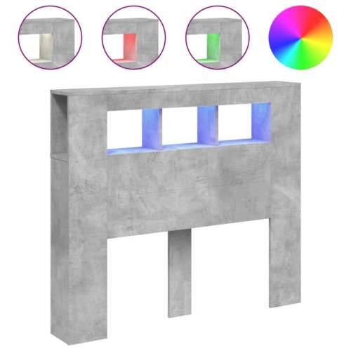 LED uzglavlje siva boja betona 120x18,5x103,5 cm - Beton siva 120 x 103.5 cm 1 Cijena
