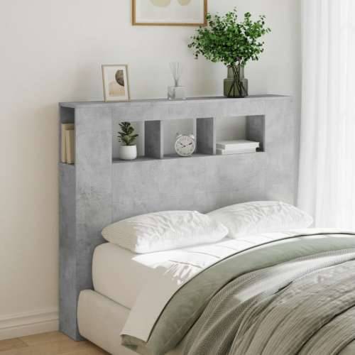 LED uzglavlje siva boja betona 120x18,5x103,5 cm - Beton siva 120 x 103.5 cm 1 Cijena