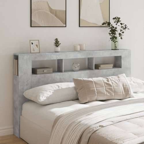 LED uzglavlje siva boja betona 180x18,5x103,5 cm - Beton siva 180 x 103.5 cm 1 Cijena