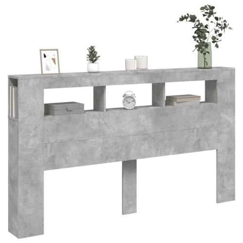 LED uzglavlje siva boja betona 180x18,5x103,5 cm - Beton siva 180 x 103.5 cm 1 Cijena