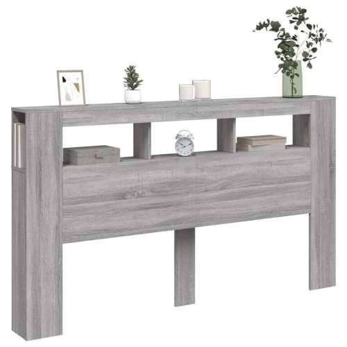 LED uzglavlje boja hrasta 180x18,5x103,5 cm konstruirano drvo - Sivi hrast sonoma 180 x 103.5 cm 1 Cijena