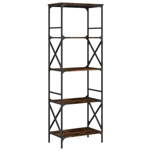 Regal za knjige s 5 razina boja hrasta 59 x 35 x 171 cm drveni - Dimljeni hrast 1 171 cm Cijena
