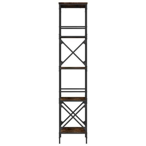 Regal za knjige s 5 razina boja hrasta 59 x 35 x 171 cm drveni - Dimljeni hrast 1 171 cm Cijena