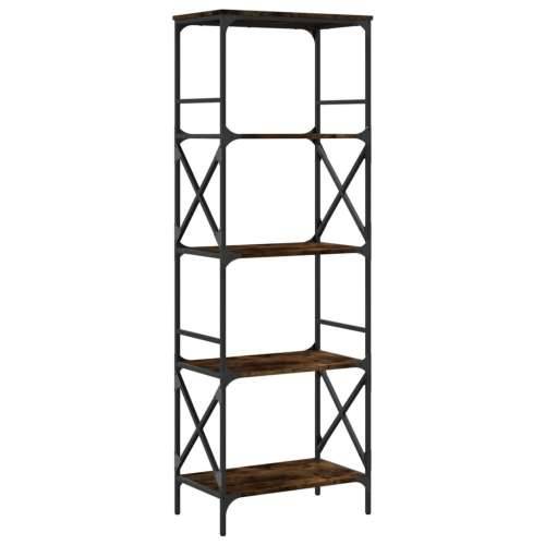 Regal za knjige s 5 razina boja hrasta 59 x 35 x 171 cm drveni - Dimljeni hrast 1 171 cm Cijena