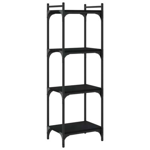 Regal za knjige s 4 razine crni 40x30x120 cm konstruirano drvo - Crna 1 120 cm 40 cm Cijena