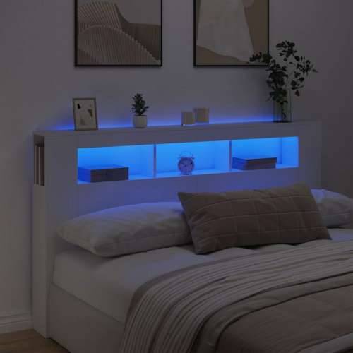 LED uzglavlje bijelo 180x18,5x103,5 cm konstruirano drvo - Bijela 180 x 103.5 cm 1 Cijena