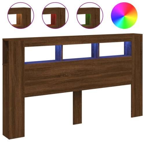 LED uzglavlje boja smeđeg hrasta 180x18,5x103,5 cm drveni - Smeđi hrast 180 x 103.5 cm 1 Cijena