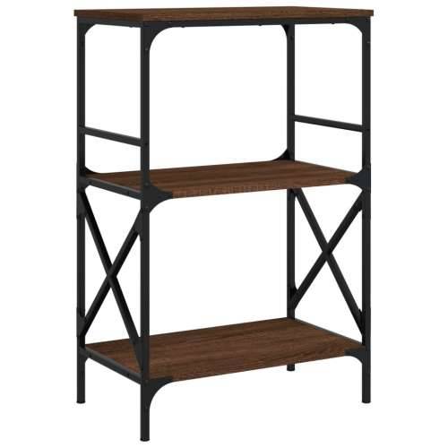 Regal za knjige 3 razine smeđa boja hrasta 59x35x90,5 cm drveni Smeđi hrast 1 90.5 cm Cijena
