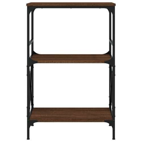 Regal za knjige 3 razine smeđa boja hrasta 59x35x90,5 cm drveni Smeđi hrast 1 90.5 cm Cijena