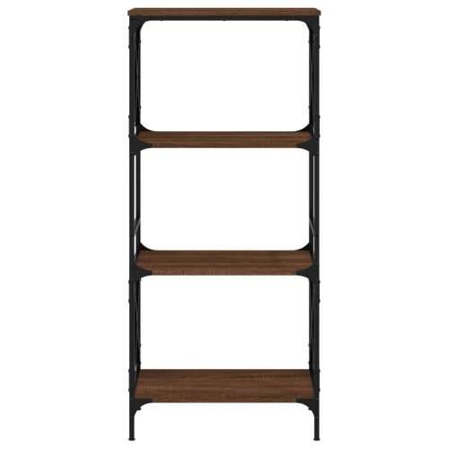 Regal za knjige s 4 razine boja hrasta 59 x 35 x 132 cm drveni - Smeđi hrast 1 132 cm Cijena