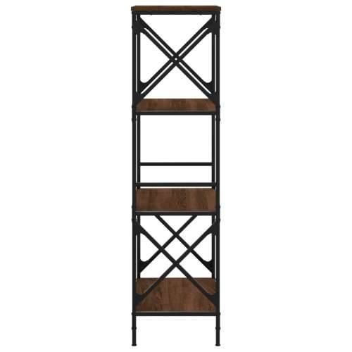 Regal za knjige s 4 razine boja hrasta 59 x 35 x 132 cm drveni - Smeđi hrast 1 132 cm Cijena