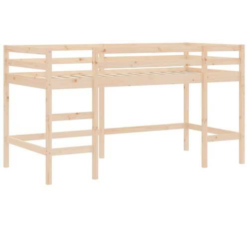 Dječji krevet na kat i zavjese crno-bijeli 80 x 200 cm borovina - Prirodna i crno 80 x 200 cm Cijena