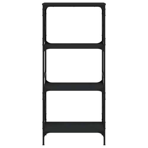Regal za knjige s 4 razine crni 59x35x132 cm konstruirano drvo - Crna 1 132 cm Cijena