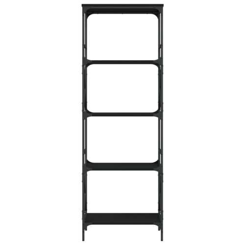 Regal za knjige s 5 razina crni 59x35x171 cm konstruirano drvo - Crna 1 171 cm Cijena