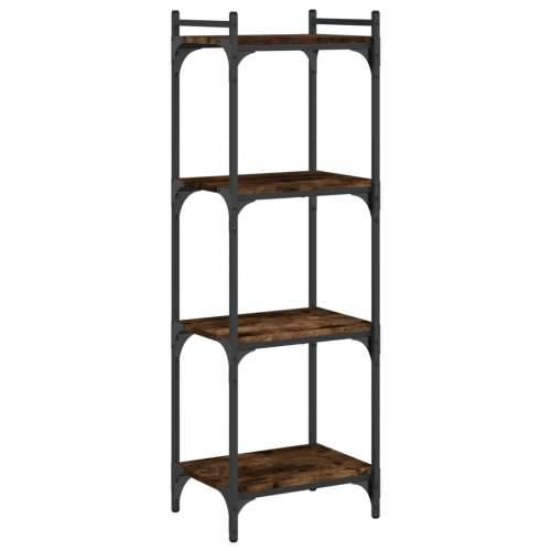 Regal za knjige s 4 razine boja hrasta 40 x 30 x 120 cm drveni - Dimljeni hrast 1 120 cm 40 cm Cijena
