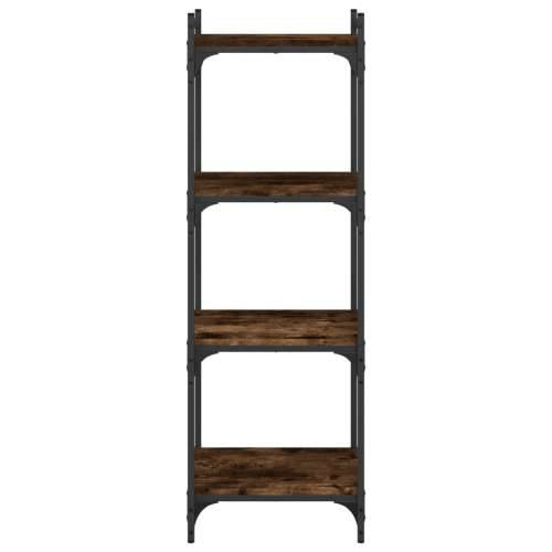 Regal za knjige s 4 razine boja hrasta 40 x 30 x 120 cm drveni - Dimljeni hrast 1 120 cm 40 cm Cijena