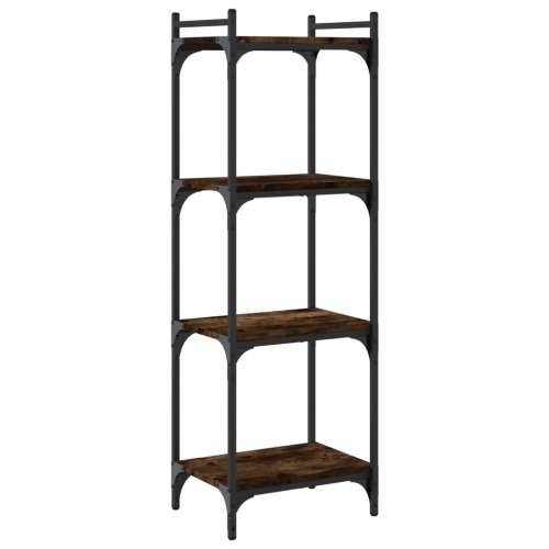 Regal za knjige s 4 razine boja hrasta 40 x 30 x 120 cm drveni - Dimljeni hrast 1 120 cm 40 cm Cijena