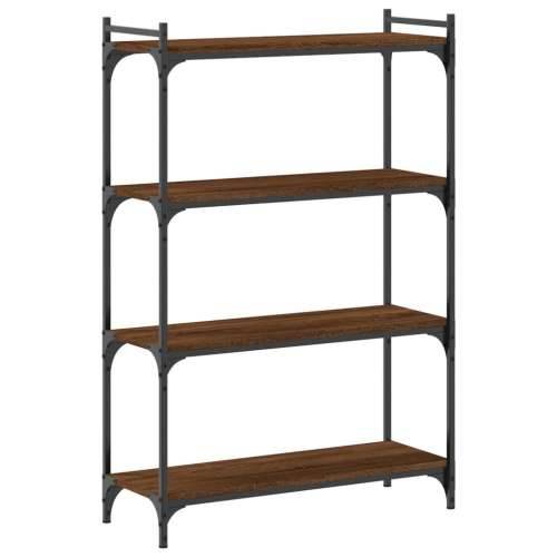 Regal za knjige 4 razine smeđa boja hrasta 80x30x120 cm drveni - Smeđi hrast 1 120 cm 80 cm Cijena