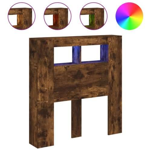 LED uzglavlje boja dimljenog hrasta 100x18,5x103,5 cm - Dimljeni hrast 100 x 103.5 cm 1 Cijena
