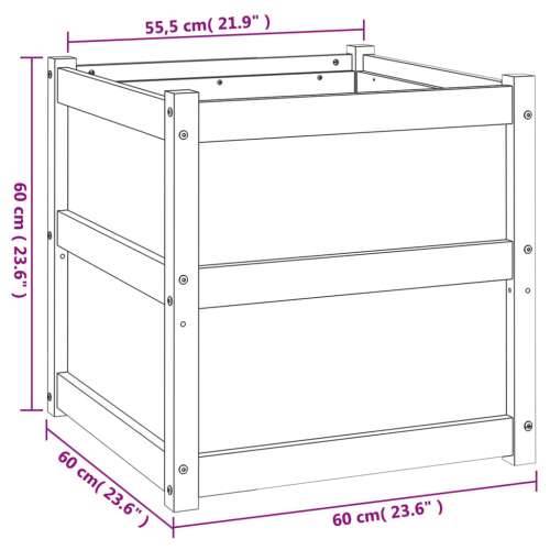 Vrtna sadilica 60 x 60 x 60 cm od masivnog drva duglazije - Prirodni douglas 1 Cijena