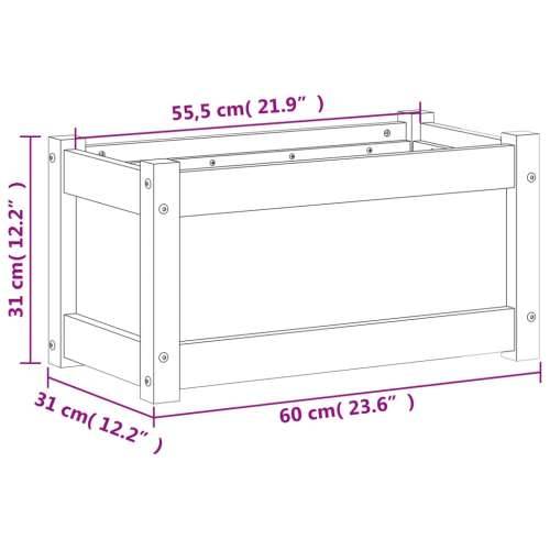 Vrtna sadilica 60 x 31 x 31 cm od masivne duglazije - Prirodni douglas 1 Cijena