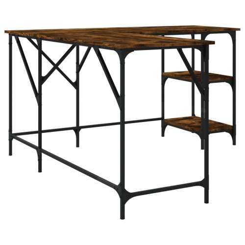 Radni stol boja dimljenog hrasta 139x139x75cm konstruirano drvo - Dimljeni hrast Cijena