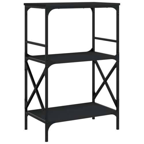 Regal za knjige s 3 razine crni 59x35x90,5 cm konstruirano drvo - Crna 1 90.5 cm Cijena