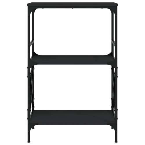 Regal za knjige s 3 razine crni 59x35x90,5 cm konstruirano drvo - Crna 1 90.5 cm Cijena