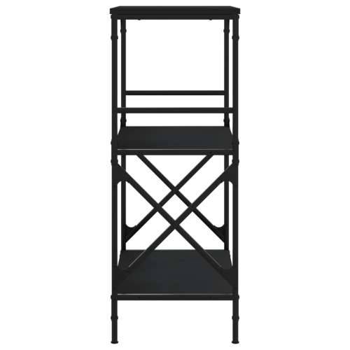 Regal za knjige s 3 razine crni 59x35x90,5 cm konstruirano drvo - Crna 1 90.5 cm Cijena