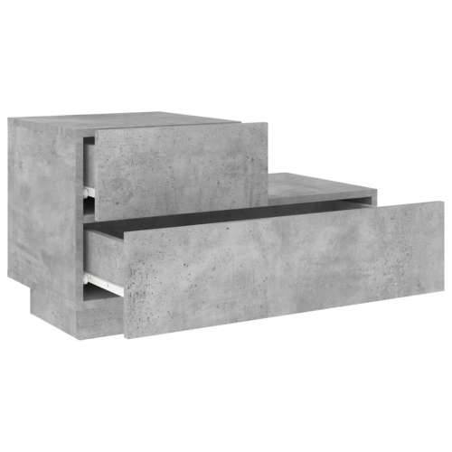 Noćni ormarić s LED svjetlima siva boja betona 70x36x40,5 cm - Beton siva 1 Cijena