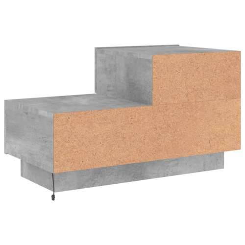 Noćni ormarić s LED svjetlima siva boja betona 70x36x40,5 cm - Beton siva 1 Cijena